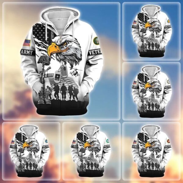 Premium US Veterans Zip Hoodie VT1610008