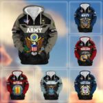 Premium US Veterans Zip Hoodie VT1610004