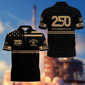 Premium America 250th Anniversary US Veteran Polo Shirt VT020602 - Army, S