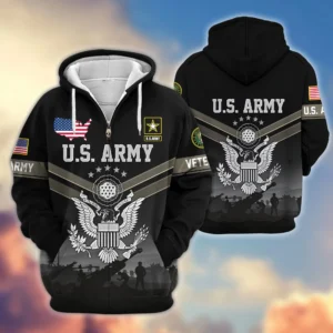 Premium US Veterans Zip Hoodie VT1610038 - Army, S