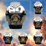 Premium US Veterans Zip Hoodie VT1610036